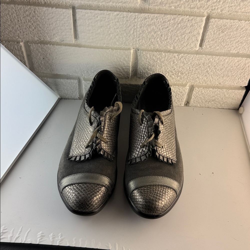 Silver and Grey Sneakers